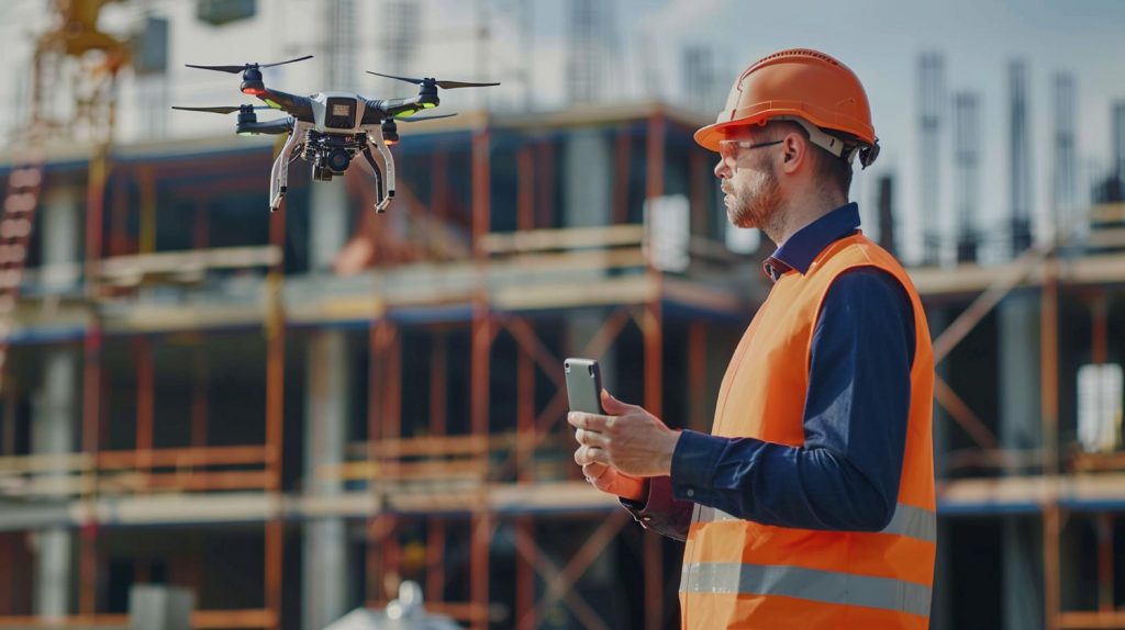 edificacion e industria con drones